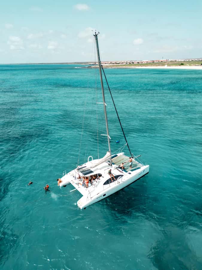 3-hour Catamaran Adventure on the waters of Sal Island - The sailing portion: Sal from a different angle