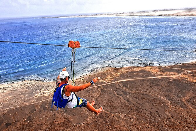 Complete Excursion and Flight on the Zipline Cabo Verde - The steep climb to the 100-meter launch point