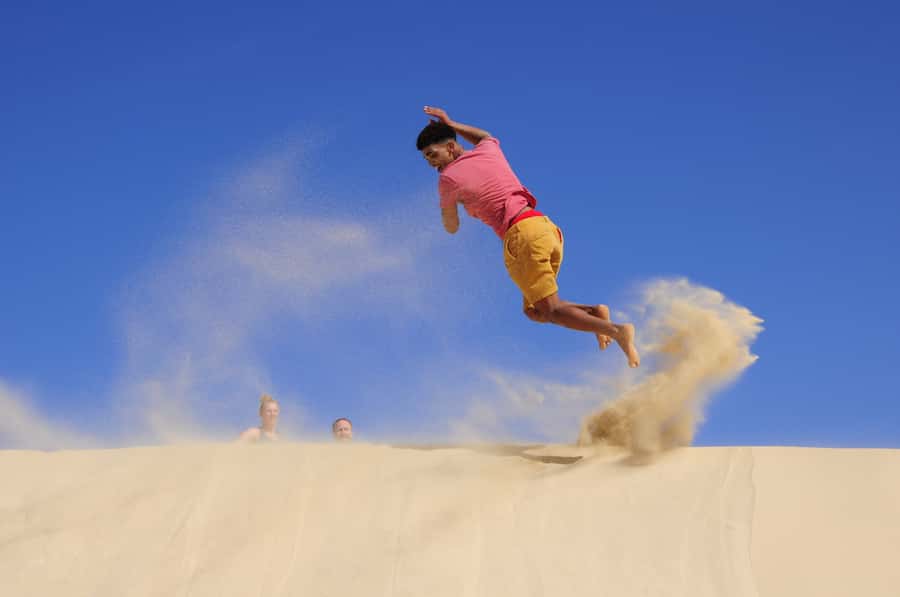 From Boa Vista: Sandboarding Adrenaline down the big Dunes - Who will enjoy this most