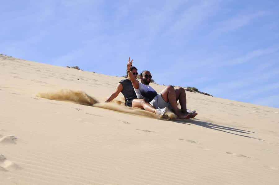 From Boa Vista: Sandboarding Adrenaline down the big Dunes - The strongest part is the instruction team