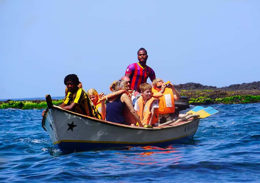 From Praia: Boat Trip, Snorkeling, Cave & BBQ on the Beach - Swimming into Águas Belas cave