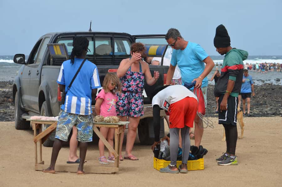 From Sal Island: Blu eye, Salt lake, Lemon Sharks & Palmeira - The Terra Boa desert mirage