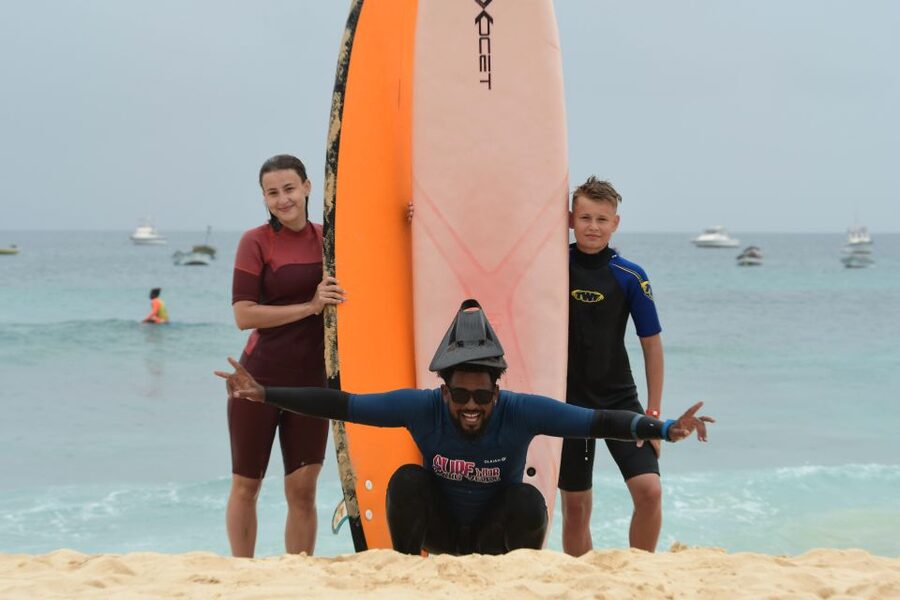 Sal: Surf Lesson - Learning to surf beside Santa Maria