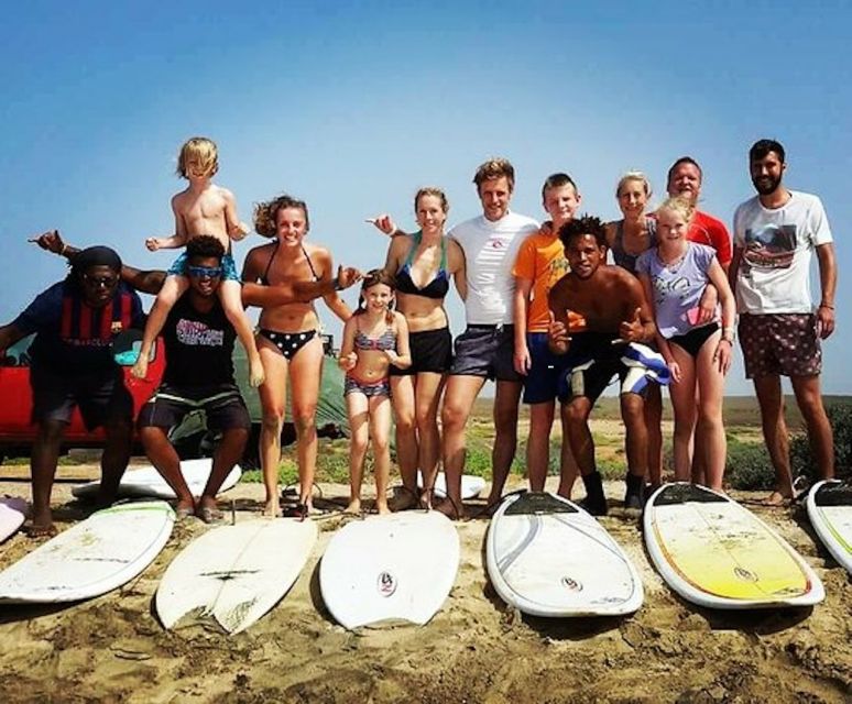 Sal: Surf Lesson - Starting on the sand before entering the water